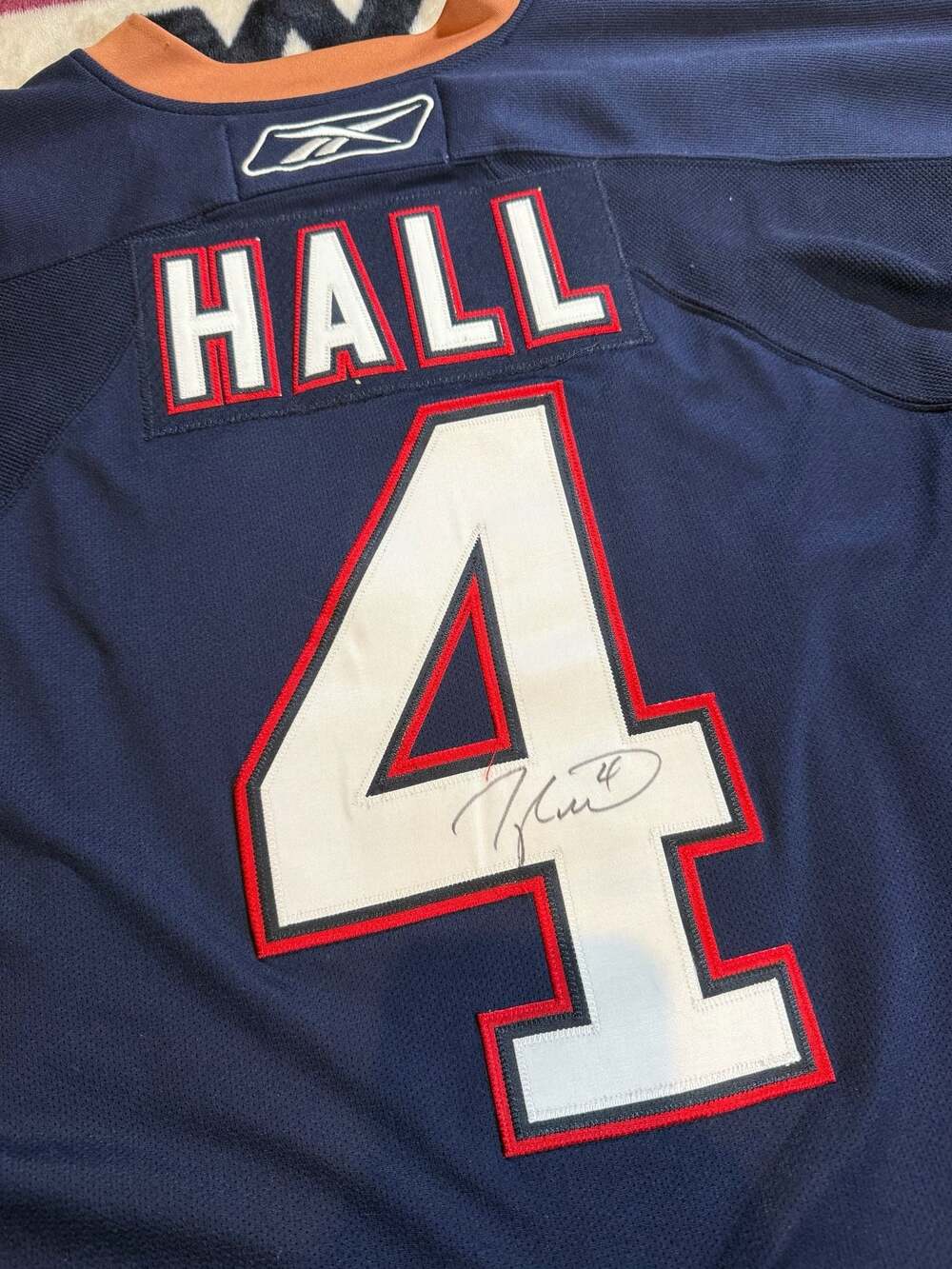 Reebok Edmonton Oilers Taylor Hall #4 Autographed Premier Hockey Jersey